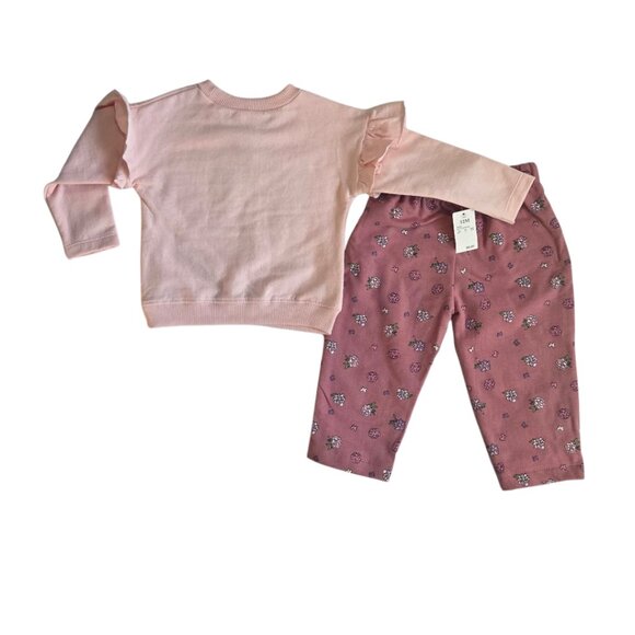 NEW! Disney Baby Belle and Tiana Sweatshirt and Pants Set - 12 month - Picture 3 of 5